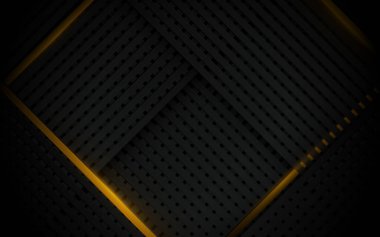 Altın çizgileri olan siyah düz çizgiler. Soyut lüks geometrik arka plan. Vektör illüstrasyonu