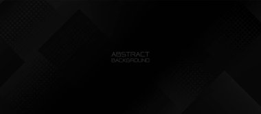 Soyut siyah geometrik kare arkaplan. Asgari basit pankart