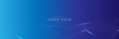 Soyut mavi dijital dinamik dalga arkaplanı. Fütürist yüksek teknoloji kavramı. İş ilanları, el ilanları ve sunumlar. Vektör illüstrasyonu
