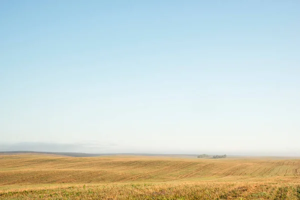 Landscape Early Autumn Hills Fields Trees — Stock Photo, Image