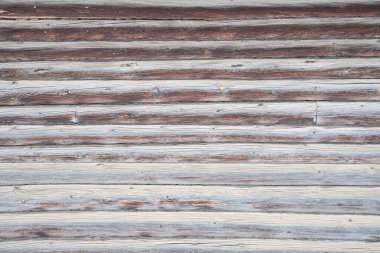 Tahta kahverengi eski model. Yatay günlükler.