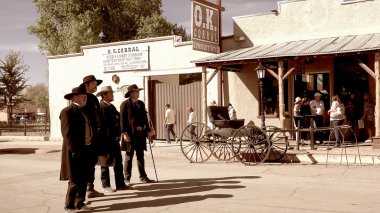 Gunfighters in the Wild West Town of Tombstone, Arizona clipart