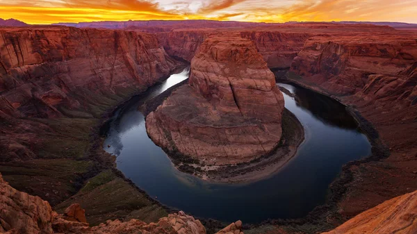 Patkó kanyarban, Colorado river, oldal, Arizona — Stock Fotó