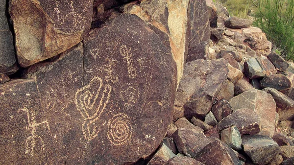 Kızılderili petroglifler — Stok fotoğraf