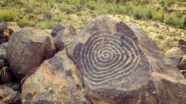 Indiánské Petroglyfy — Stock fotografie