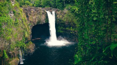 Rainbow Falls in Hilo on the Big Island of Hawaii clipart