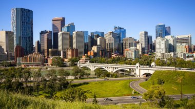 Daytime View of The Calgary Skyline clipart