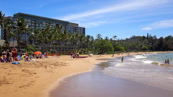 Praia de Kalapaki em Nawiliwili, Kauai Imagens De Bancos De Imagens Sem Royalties