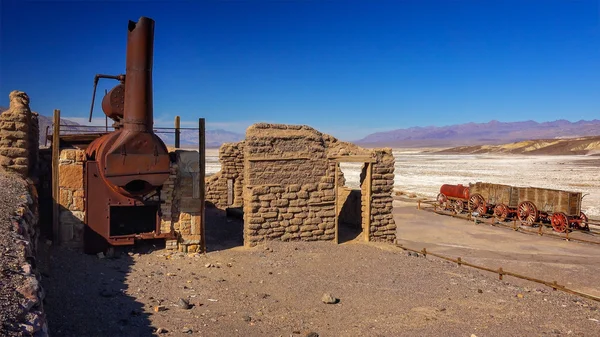 The Remains of Harmony Borax Works in Death Valley Stock Image