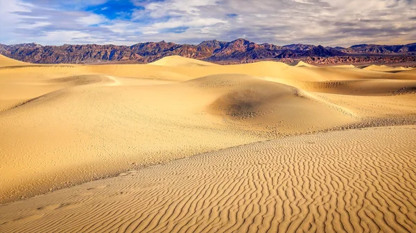 Mesquite ploché písečné duny v Death Valley — Stock fotografie