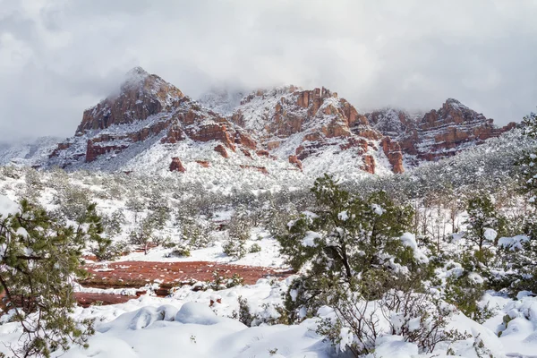 Peisaj de iarnă Sedona Arizona — Fotografie, imagine de stoc