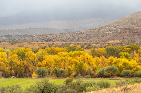 Malowniczy Krajobraz Kanionu Verde River Arizona Jesienią — Zdjęcie stockowe