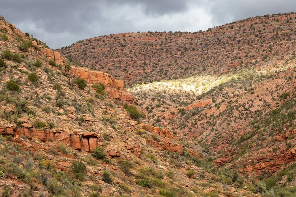 Scenic Landscape Verde River Canyon Arizona Autumn — Stock Photo, Image