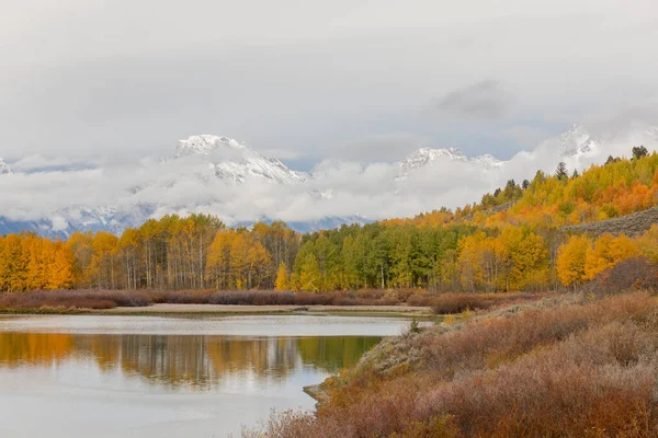 Paysage Pittoresque Dans Parc National Grand Teton Wyoming Automne — Photo