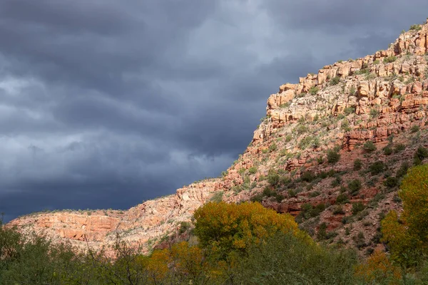 Paisagem Cênica Desfiladeiro Rio Verde Arizona Outono — Fotografia de Stock