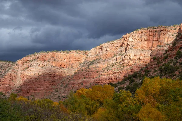 Scenic Landscape Verde River Canyon Arizona Autumn — Stock Photo, Image