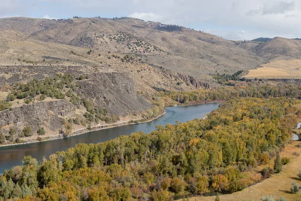 Een Schilderachtig Landschap Langs Snake River Idaho Herfst — Stockfoto