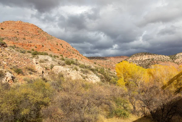 Scenic Landscape Verde River Canyon Arizona Autumn — Stock Photo, Image