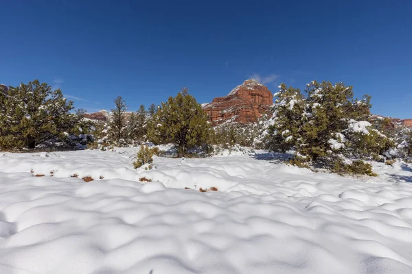 Paisaje Nevado Sedona Arizona Invierno —  Fotos de Stock