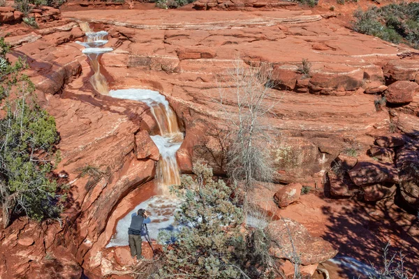 Photographing Seven Sacred Pools Sedona Arizona — Stock Photo, Image