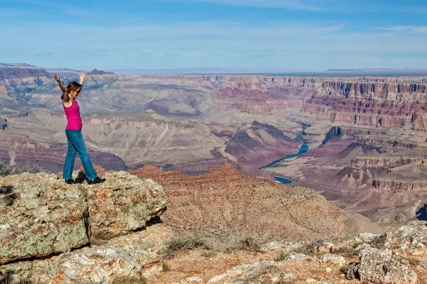 Grand Canyon wolności i zastanawiam się — Zdjęcie stockowe