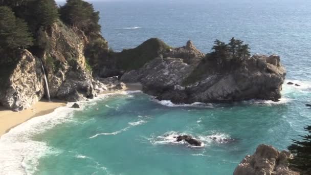 Big Sur California MC yolu düşer — Stok video