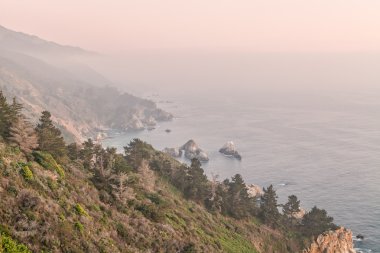 Big Sur California sahil şeridi