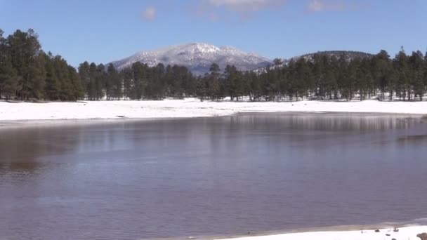 Kaibab sjön norra Arizona i vinter — Stockvideo