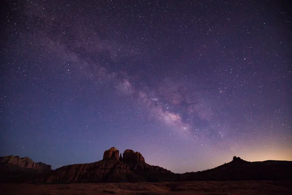 Vía Láctea sobre Sedona — Foto de Stock