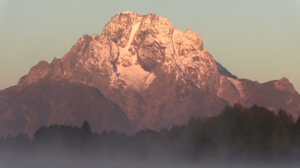 Teton gündoğumu düşmek — Stok video