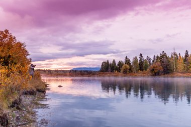 Sunrise sonbahar yansıma akmaz dönemeçte