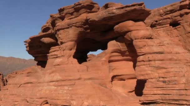 Valley of Fire Red Rock Landscape — Stock Video