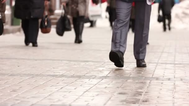 Clip aus zwei Teilen - wie gewöhnliche Geschwindigkeit und Zeitlupe. — Stockvideo