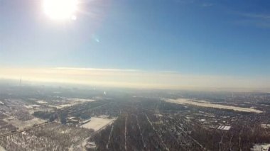 Güneş, yatay hava. Kuşbakışı görünüm