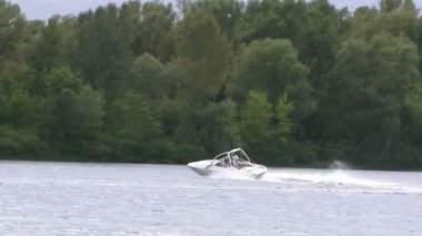 high-speed Boat on  river