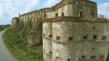 Uçuş eski kale üzerinde. Havadan görünümü