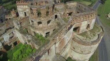 Eski kale üzerinde kat yukarıda. Hava Üstten Görünüm
