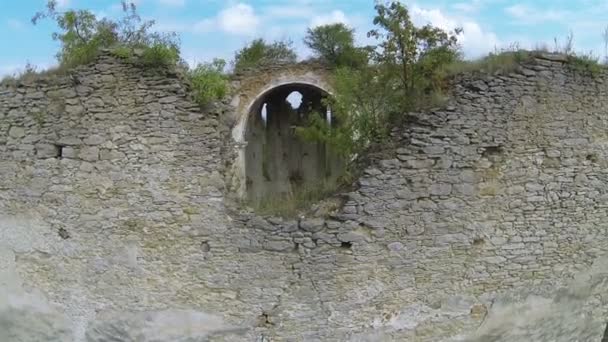오래 된 교회를 파괴. 공중 — 비디오
