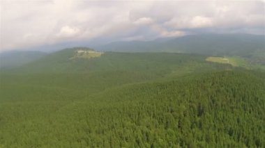 Ahşap Dağları Panoraması. Hava atışı