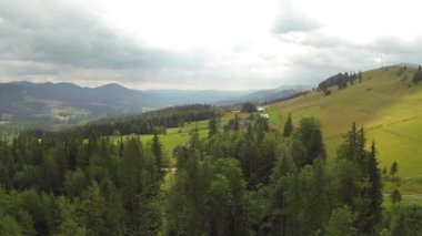 Uçuş hill ve ahşap dağlarda. Hava atışı