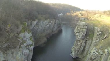 kayalar ile Kanyon nehirde. Havadan görünümü