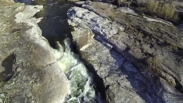 Mountain stream. Aerial — Stock Video