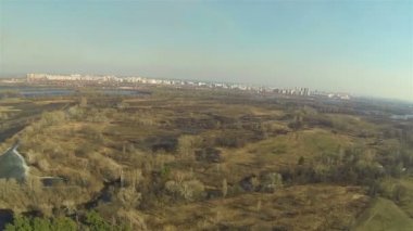 Güzellikler ile Dnepr nehir, Ukrayna. Hava