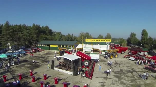 Expoziție agricolă. Aeriană — Videoclip de stoc