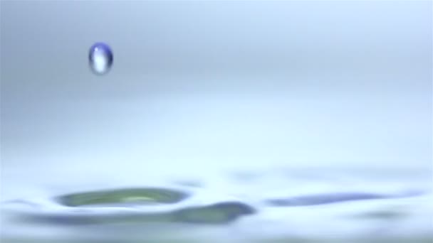 Beautiful  drops of water falling from above — Stock Video