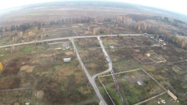 Plattelandsgebieden van hoogte. Luchtfoto — Stockvideo