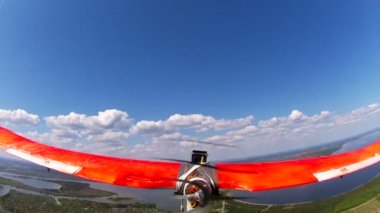 Drone filme granit çukur üzerinde uçan ile Pov klip