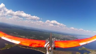 Drone filme granit çukur üzerinde uçan ile Pov klip