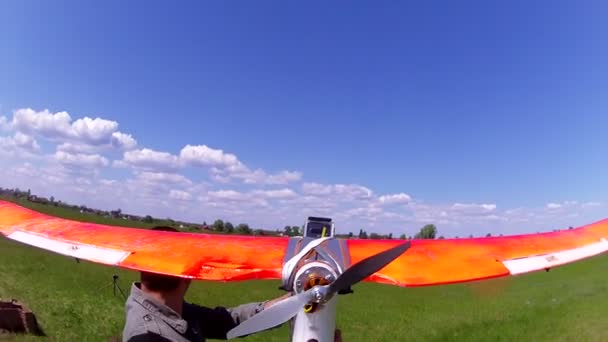 Drone en vuelo sobre madera en buen día. Clip POV — Vídeos de Stock