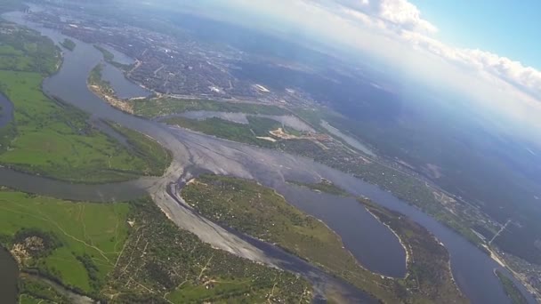 Paysage aérien du drone à une hauteur de 1,5 kilomètres. Point de vue — Video